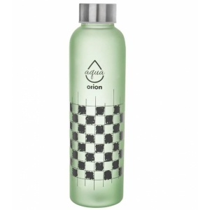 Láhev sklo/nerez víčko 0,6 l šachovnice