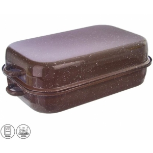 Pekáč smalt BROWN 46x27,5x14 cm víko