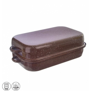 Pekáč smalt BROWN 31,5x18,5x11,5 cm víko