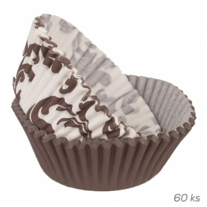 Košík cukrářský papír pr. 5 cm, v. 2,5 cm/60 ks mix