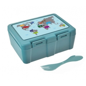 Box UH svačina Lunch 18x14x7,5 cm dělený Svět