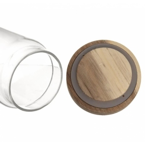 Dóza borosil. sklo/akácie 1,5 l kulatá