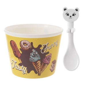 Pohár+lžička UH zmrzlinka Ice 0,3 l 4 ks mix