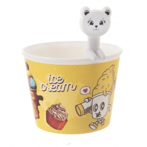 Pohár+lžička UH zmrzlinka Ice 0,3 l 4 ks mix