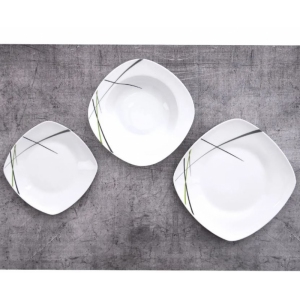 Sada jídelní porc. Green hranatá 18 ks