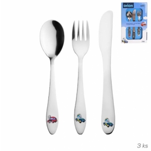 Příbory nerez dětské AUTO 3 ks