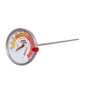 Teploměr kuch. nerez do udírny 33 cm s klipem