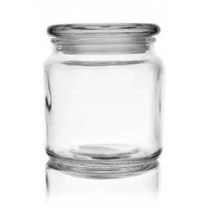 Dóza sklo s víkem 0,58 l kulatá