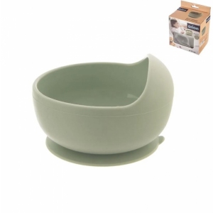 Miska silikon s přísavkou pr. 12 cm zelená