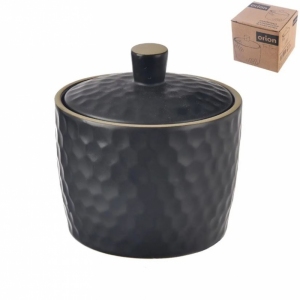 Cukřenka kamenina s víkem TEA TIME pr. 10 cm