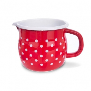 Hrnek smalt TEČKA Belly 0,8 l, pr. 10 cm
