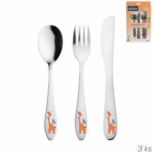 Příbory nerez dětské ŽIRAFA 3 ks