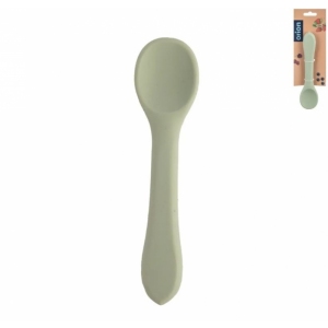 Lžička silikon/nylon dětská 1 ks zelená