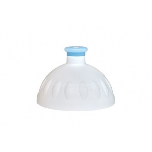 Víčko bílé/zátka modrá 543