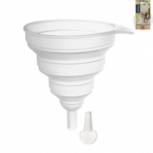 Nálevka silikon KEMP pr. 12 cm skládací+špunt