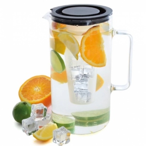 Džbán borosil. sklo+víčko mix UH, vložka na led 2,5 l