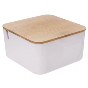 Dóza plast/bambus kosmetická+zrcadlo WHITNEY