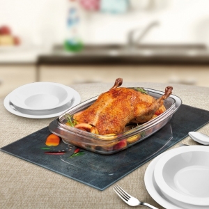 Skleněná odkládací deska na sporák ONLINE 30 x 52