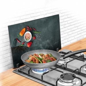 Skleněná odkládací deska na sporák ONLINE 30 x 52