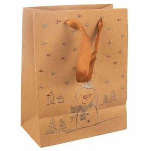 Taška dárková sněhulák 26x12,5x32 cm