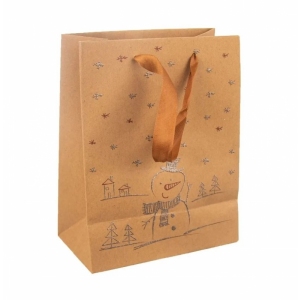 Taška dárková sněhulák 18x10x23 cm