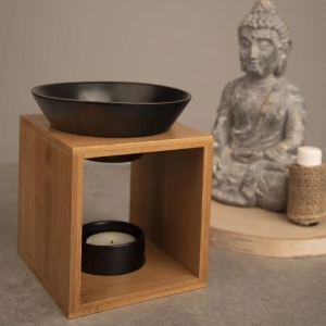 Aromalampa porc./bambus BLACK