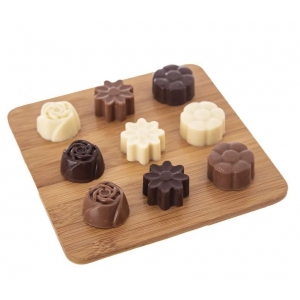 Forma silikon čokoláda kytičky 30 hnědá