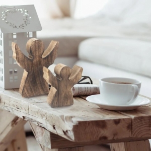 Anděl dřevo MANGO malý