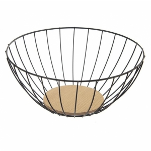 Košík na ovoce kov/dřevo RADKA ¤28 cm