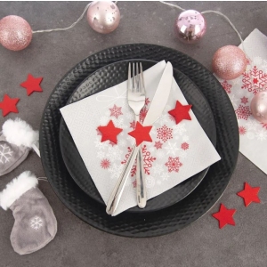 Ubrousek papír baňka VLOČKA 20 ks 33x33 cm