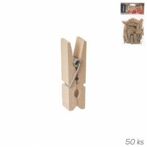 Kolíček dřevo 50 ks dekorační