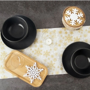 Ubrus-běhoun polyester vánoční 250x28 cm mix