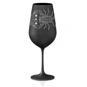 Sklenice na víno Štír 550 ml | Černá