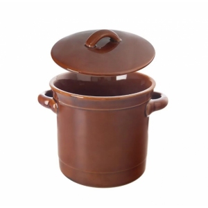 Hrnec ker. na sádlo+víko 1,1 l