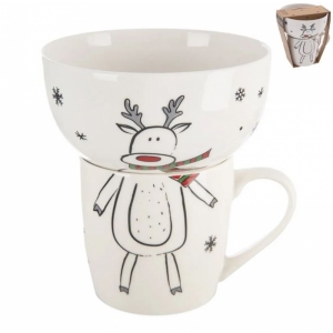 Hrnek+miska porc. sob 0,35 l set