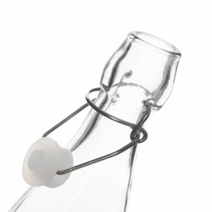 Láhev sklo/kov klip uzávěr VLOČKA 0,16 l červená