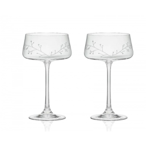 Set čirých koktejlek s mrazivým dekorem