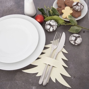 Kapsa na příbory polyester STROMEK 2 ks smetanová