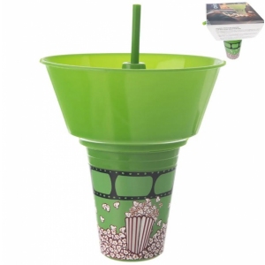 Pohár UH s miskou Snack popcorn+brčko 0,55 l