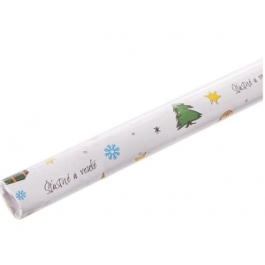 Papír balicí Šťastné a veselé 100x70 cm 2 ks CZ, SK