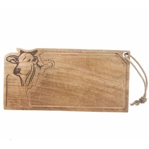 Prkénko dřevo MANGO kráva 45x22 cm