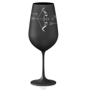 Sklenice na víno Střelec 550 ml | Černá