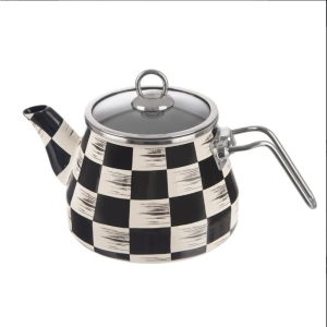 Čajník smalt ŠACHOVNICE Lem 2 l