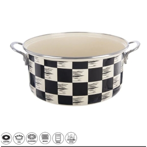 Kastrol smalt ŠACHOVNICE Lem 5 l