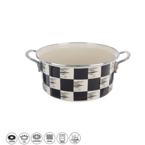 Kastrol smalt ŠACHOVNICE Lem 3 l