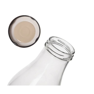 Láhev sklo/kov víčko na mléko 1 l