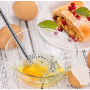 Metla šlehací nerez spirálová zkosená 16 cm