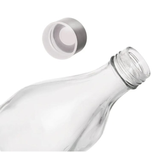 Láhev sklo/kov víčko 1,1 l hranatá