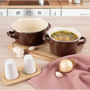 Kastrol smalt BROWN Lem 1,6 l