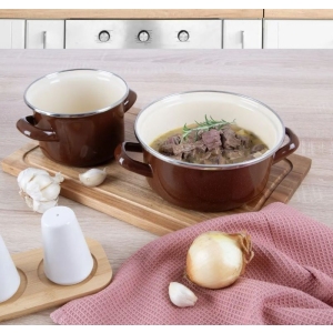 Kastrol smalt BROWN Lem 2,2 l